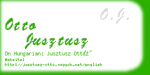 otto jusztusz business card